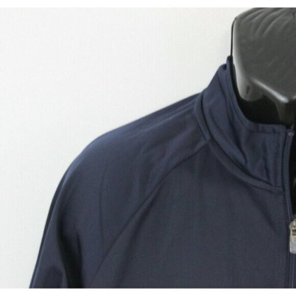 K Swiss Men Track Jacket Top Shot Minimalist Colorblock Logo Zip Blue Sz L - Picture 6 of 15